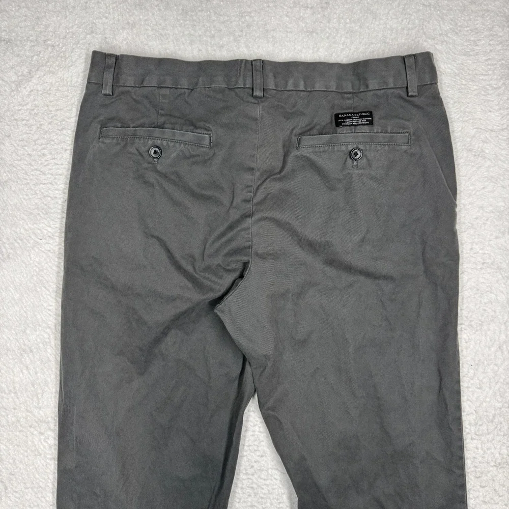 Banana Republic Aiden Chino Casual Pants Gray Men's Size 34x34